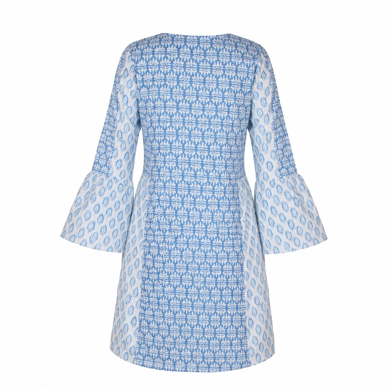 Professional back-view image of the same kurti or ethnic-wear garment, created using ListingReady without inventing rear details or changing the original colour, embroidery, neckline, sleeves, side slits and proportions.